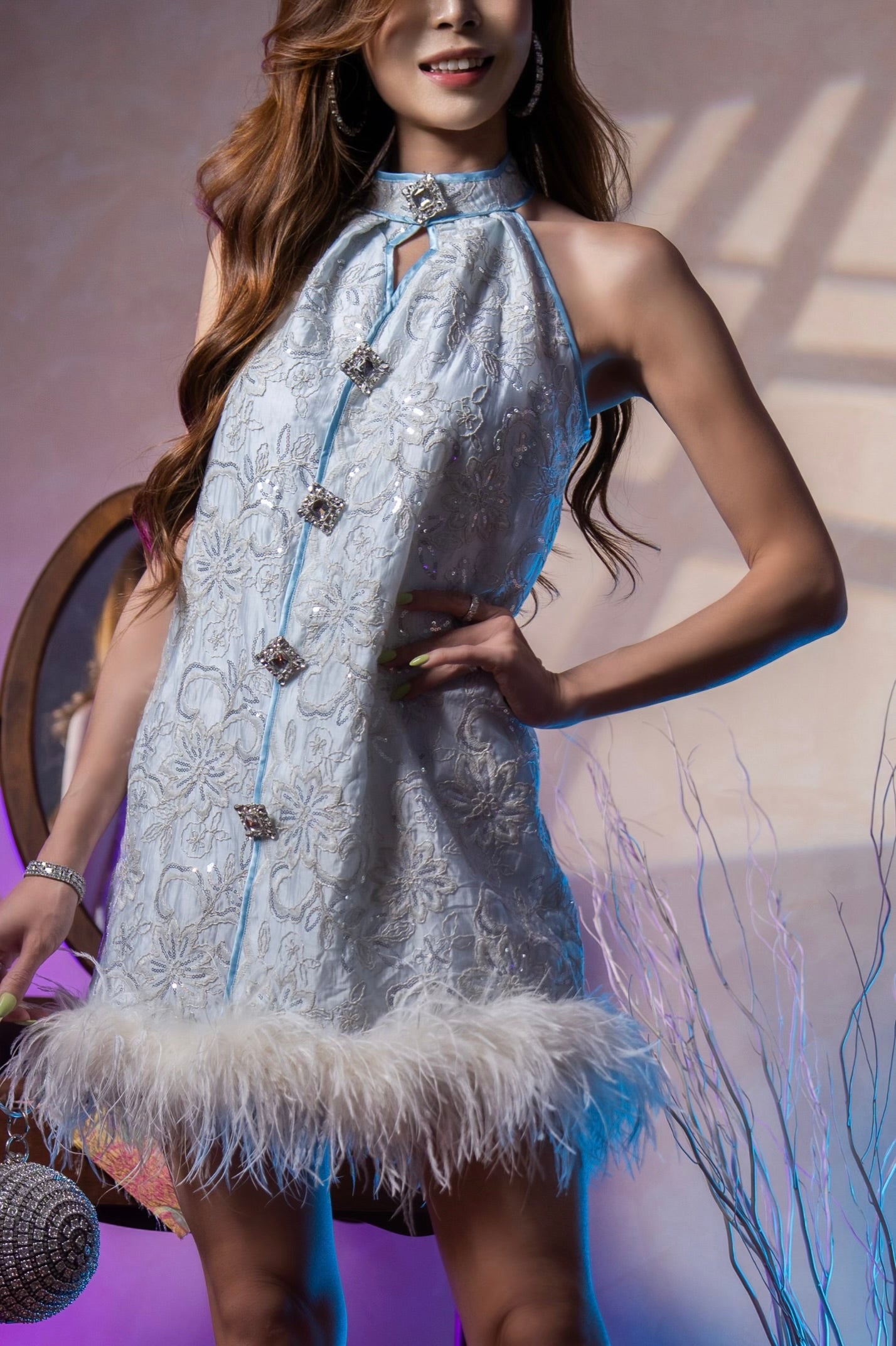 *Premium* Shăn Yun Ostrich Feather Dress