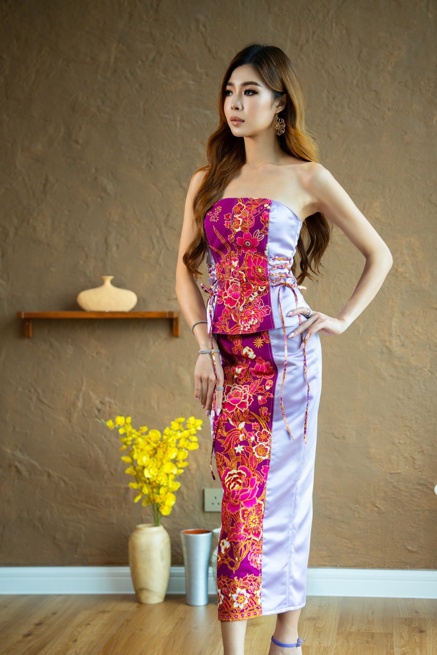 Blushberry Glittery Batik Skirt