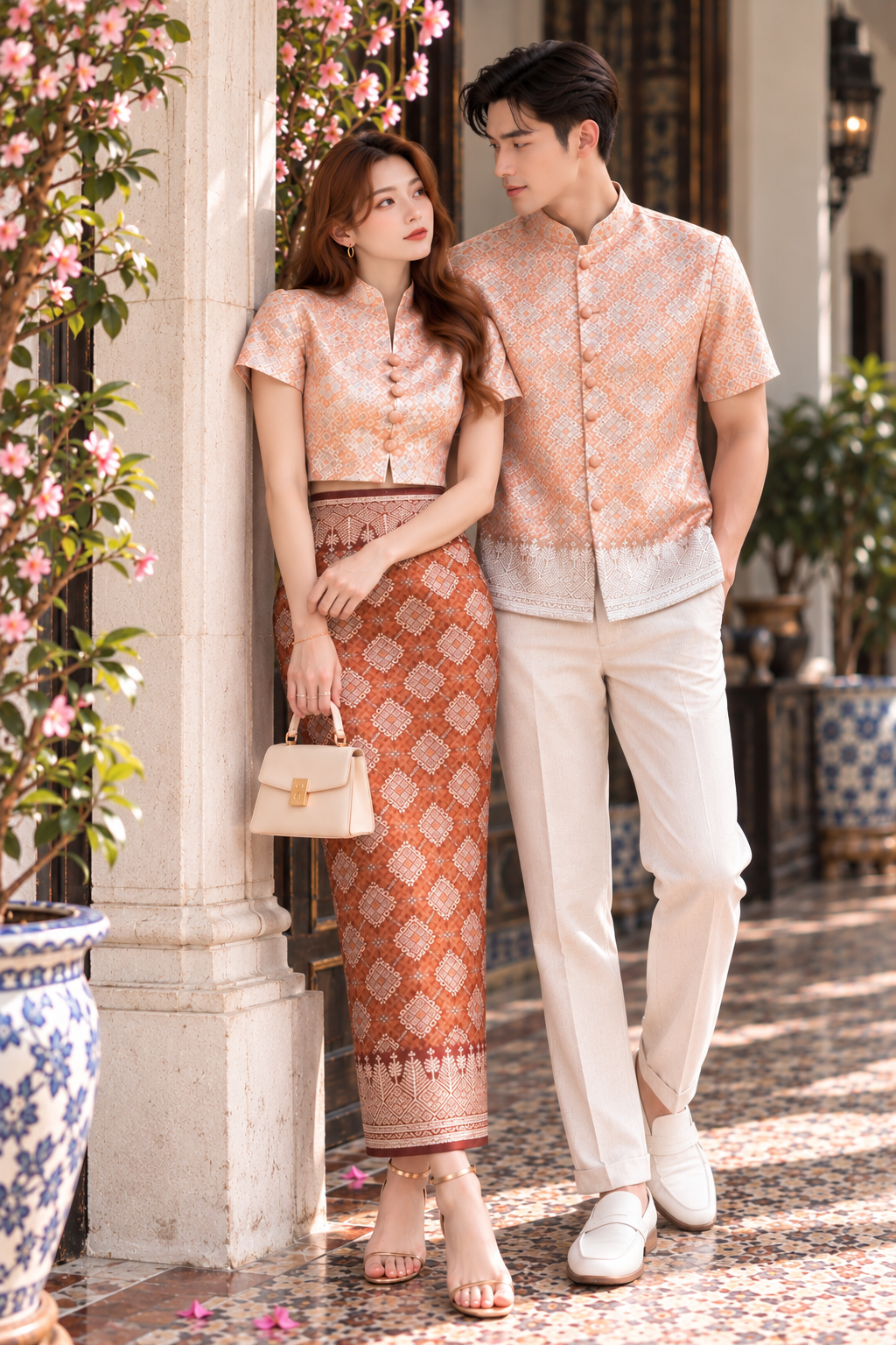*PREMIUM* Auburn Thai Songket Set (Mix Sizes)