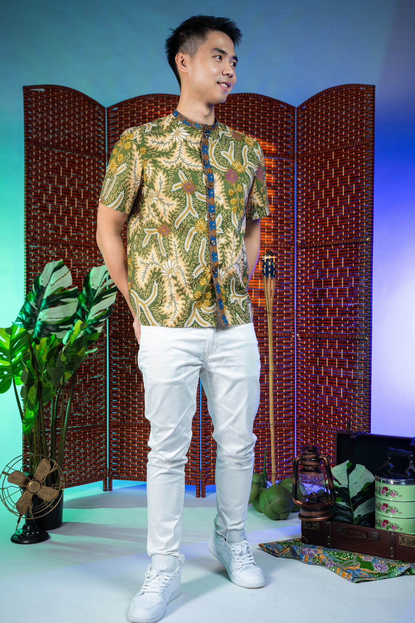 Peranakan Charm - Men's Batik Shirt