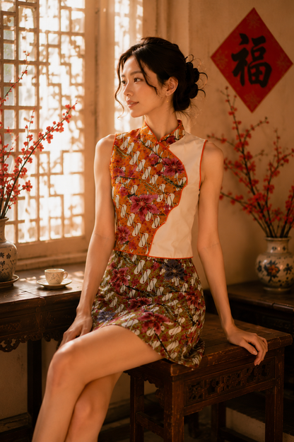 Orchid Batik Skort Set