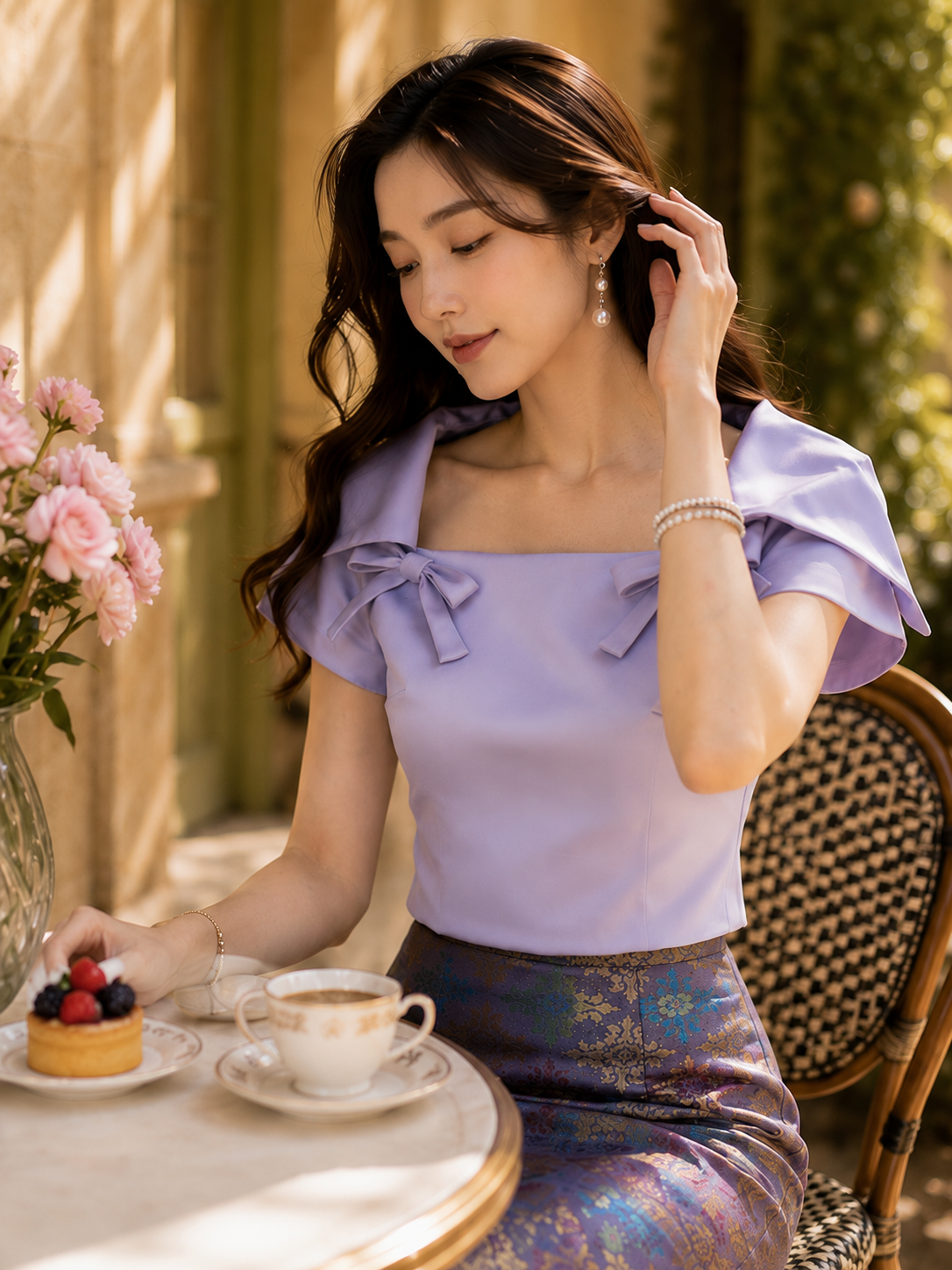 *PREMIUM* Lilac Empress Songket Set