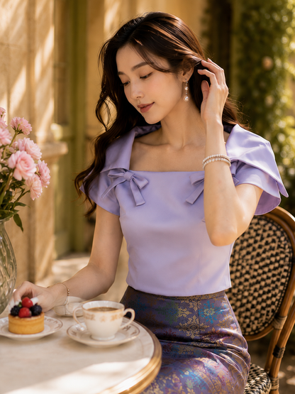 *PREMIUM* Lilac Empress Songket Set