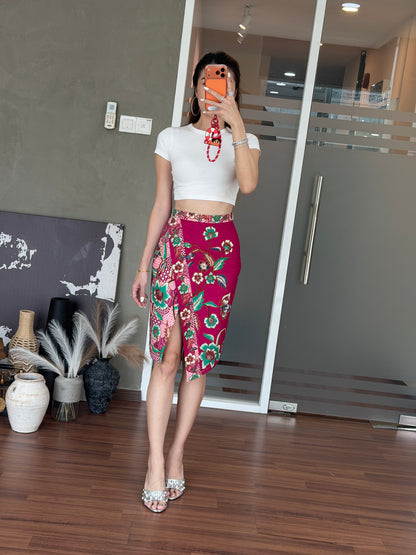 Dahlia Fuschia Batik Skirt