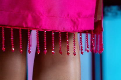 Fuschia Midi Skirt Only