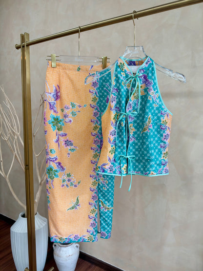 *Premium* Hailey Turquoise Batik Set