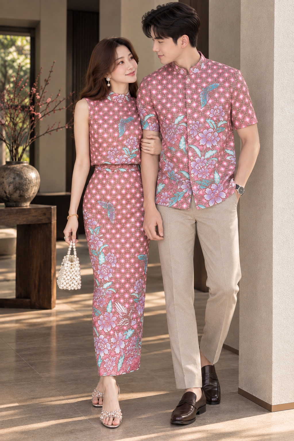 *Premium* Rosa Pink Batik Set