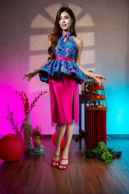 Fuschia Midi Skirt Only