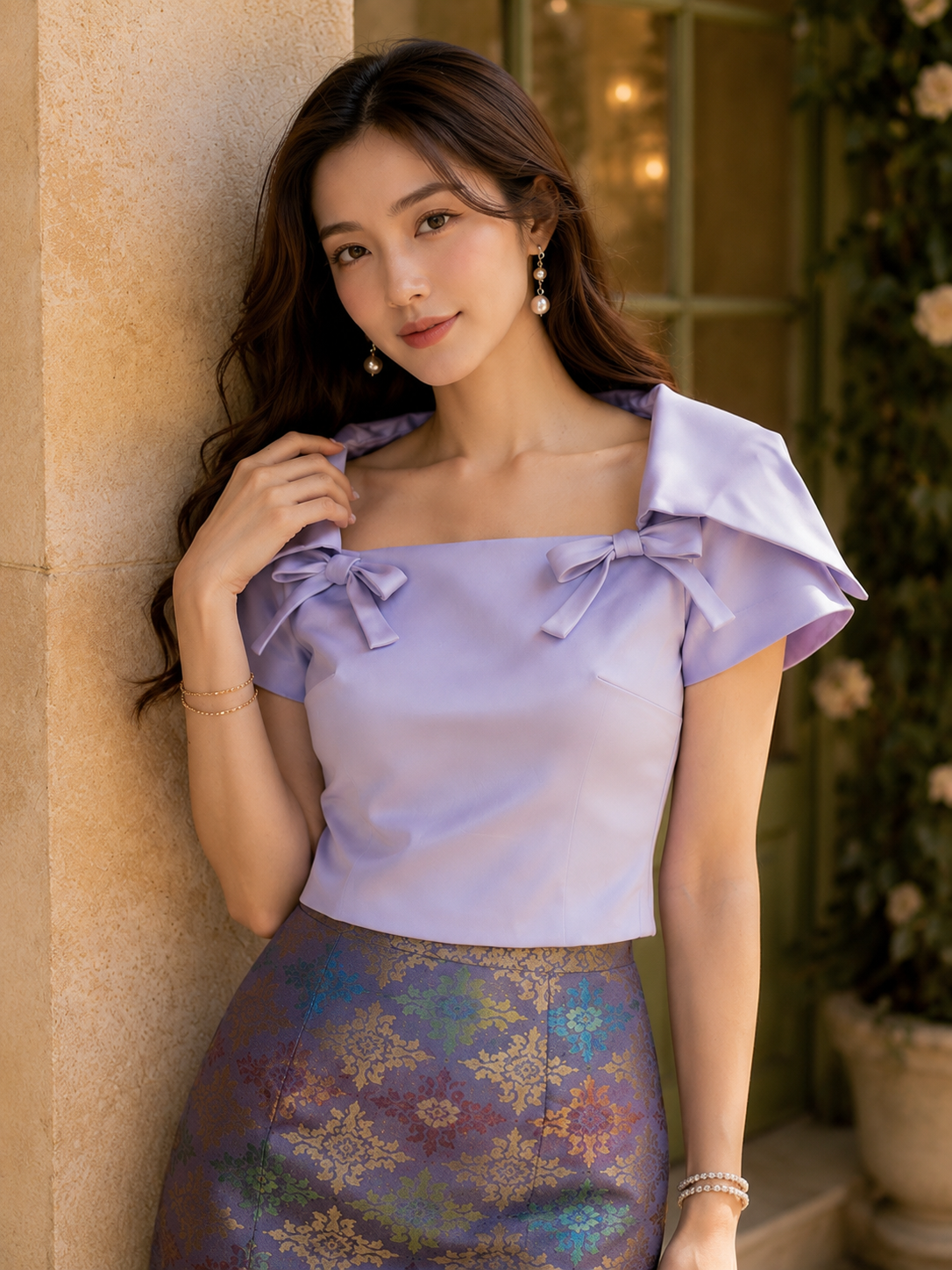 *PREMIUM* Lilac Empress Songket Set