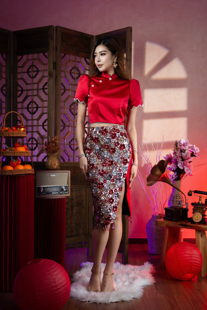 *Exclusive* Mei Li | Sequined Oriental Set