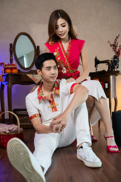 Mei Hong Glittery Pink Kimono Top