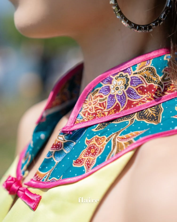 Hibiscus Charm | Oriental Batik Dress