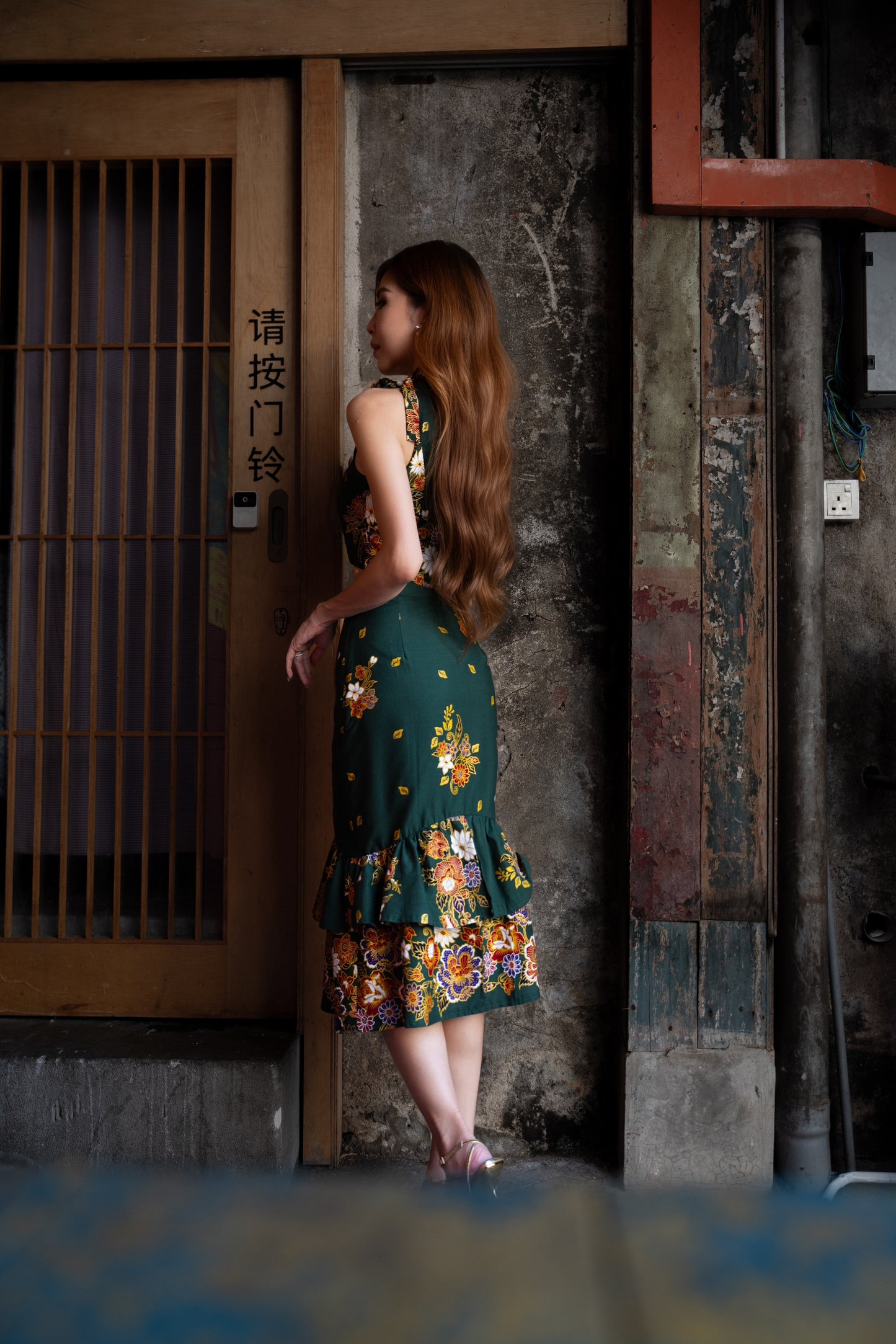 Emerald Glitter Batik Set