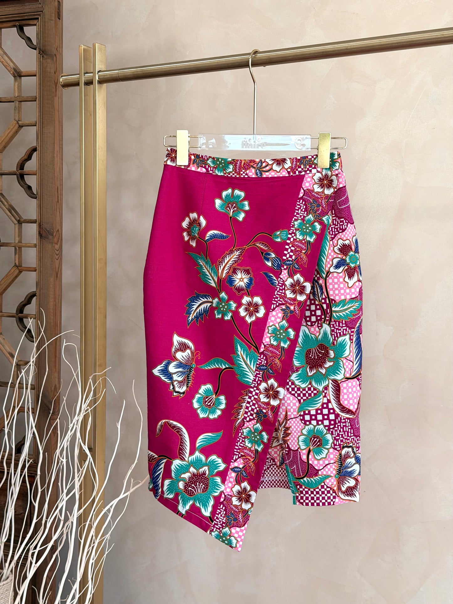 Dahlia Fuschia Batik Skirt