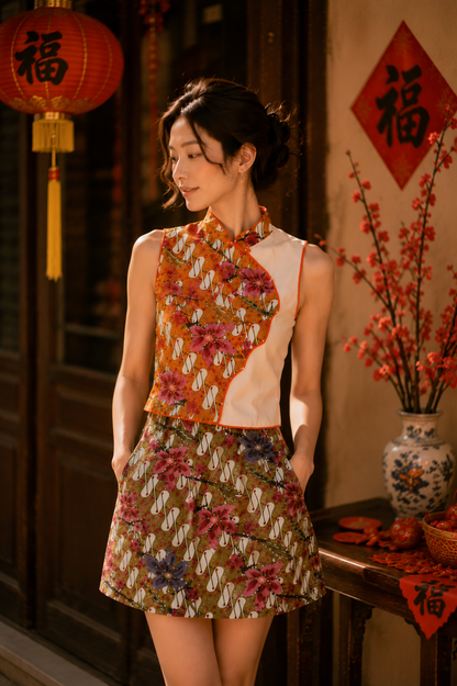 Orchid Batik Skort Set