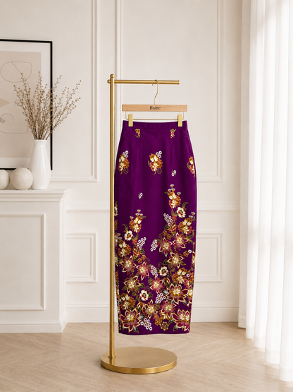 *Premium* Amethyst Glittery Batik Skirt