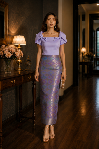 *PREMIUM* Lilac Empress Songket Set