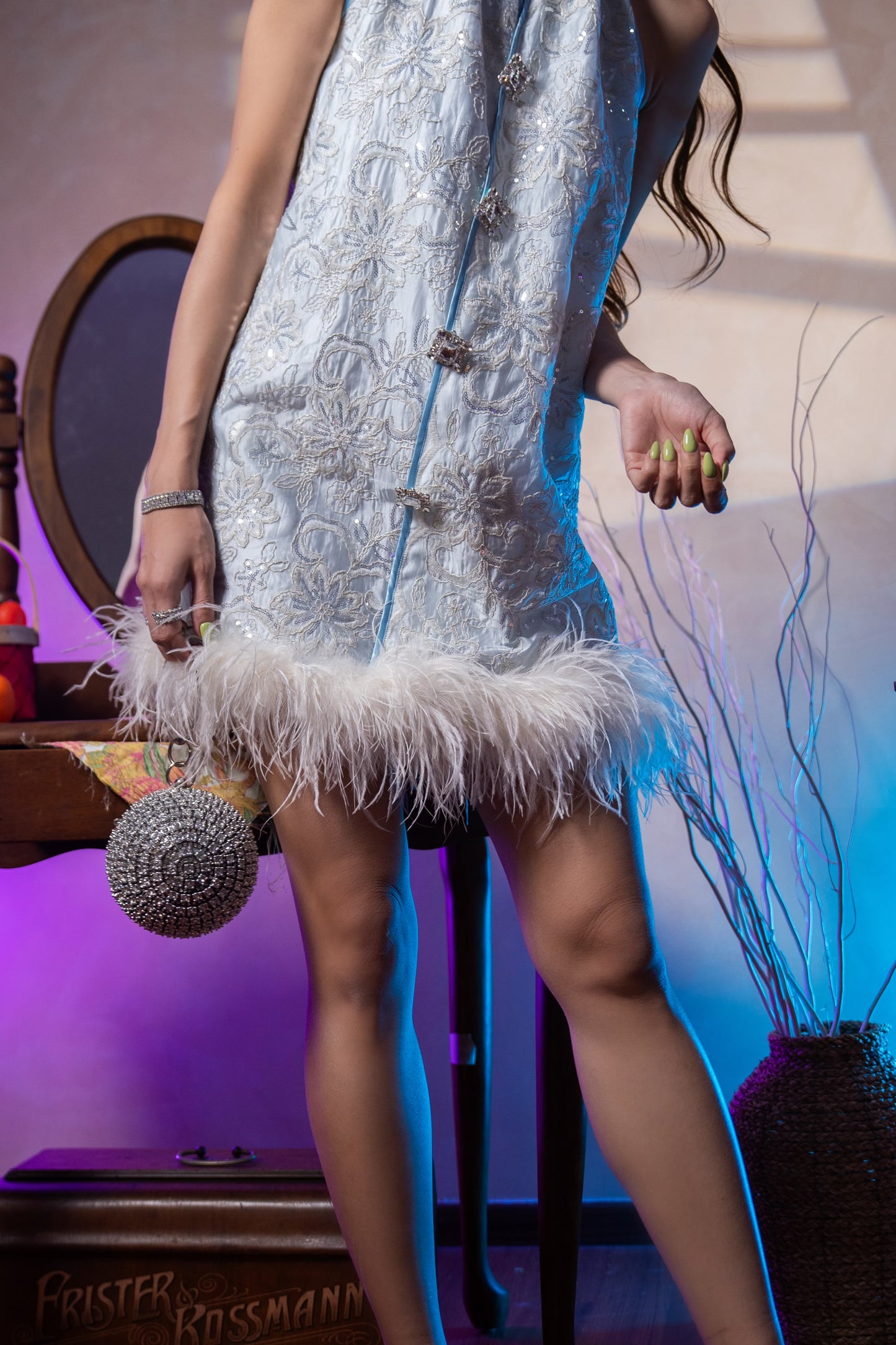 *Premium* Shăn Yun Ostrich Feather Dress