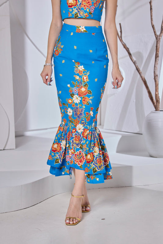 Euphoria Midi Skirt (Blue)