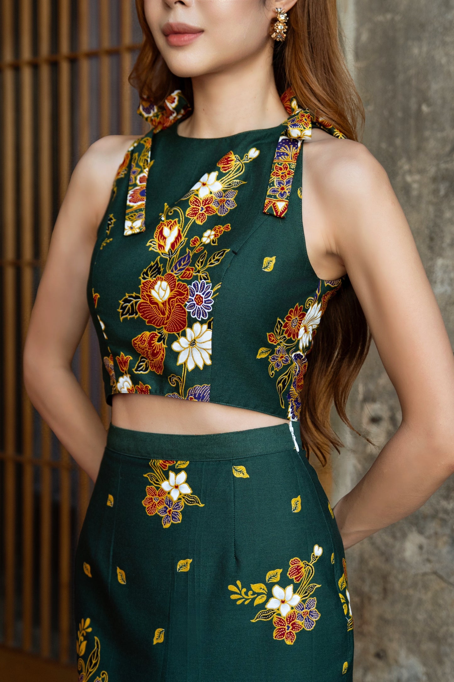 Emerald Glitter Batik Set