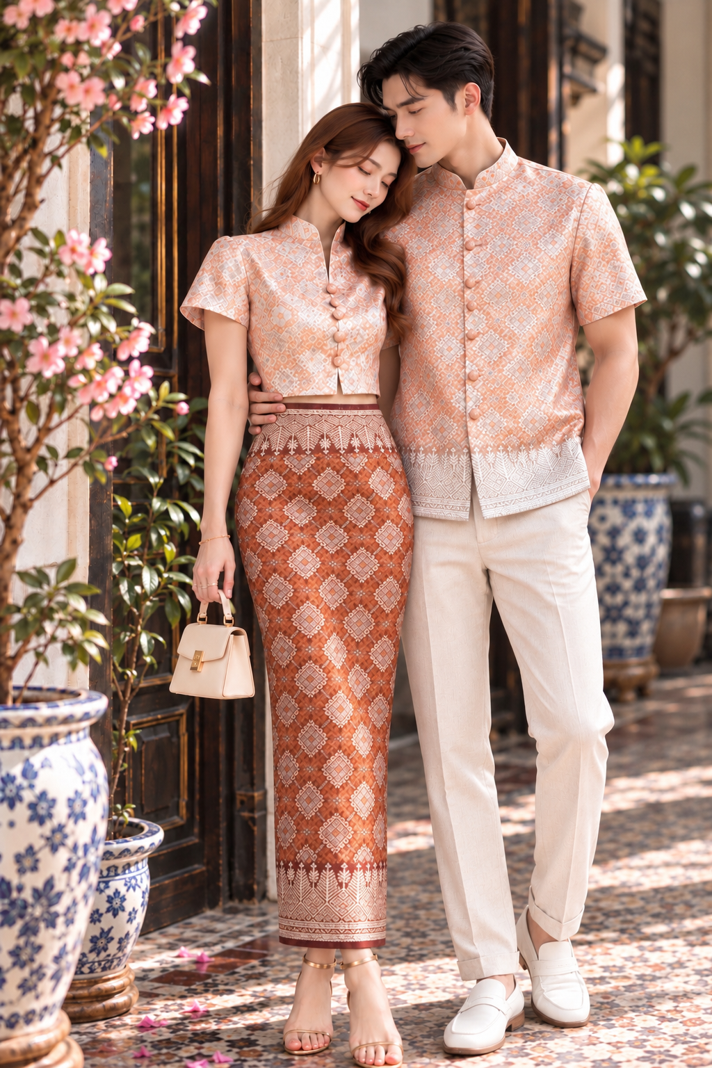 *PREMIUM* Auburn Thai Songket Set (Mix Sizes)