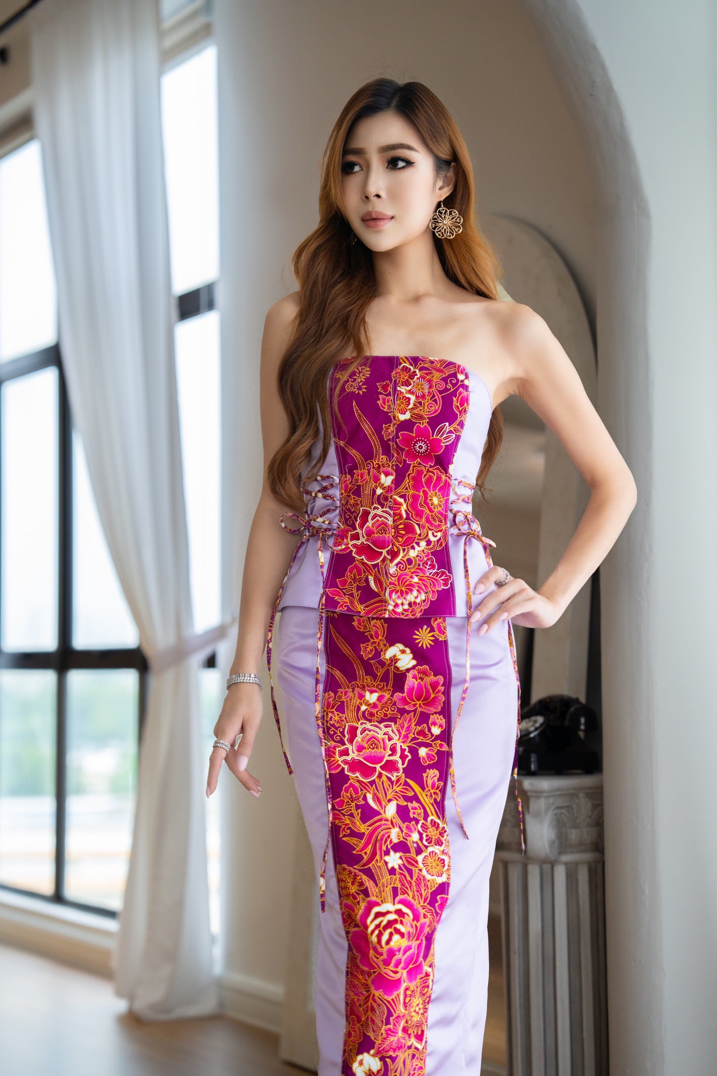 Blushberry Glittery Batik Skirt