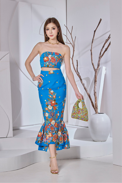 Euphoria Midi Skirt (Blue)