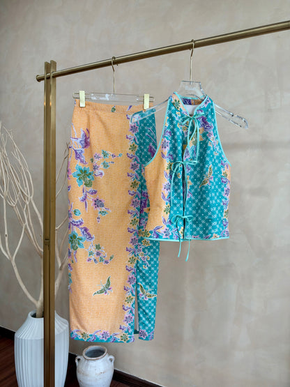 *Premium* Hailey Turquoise Batik Set