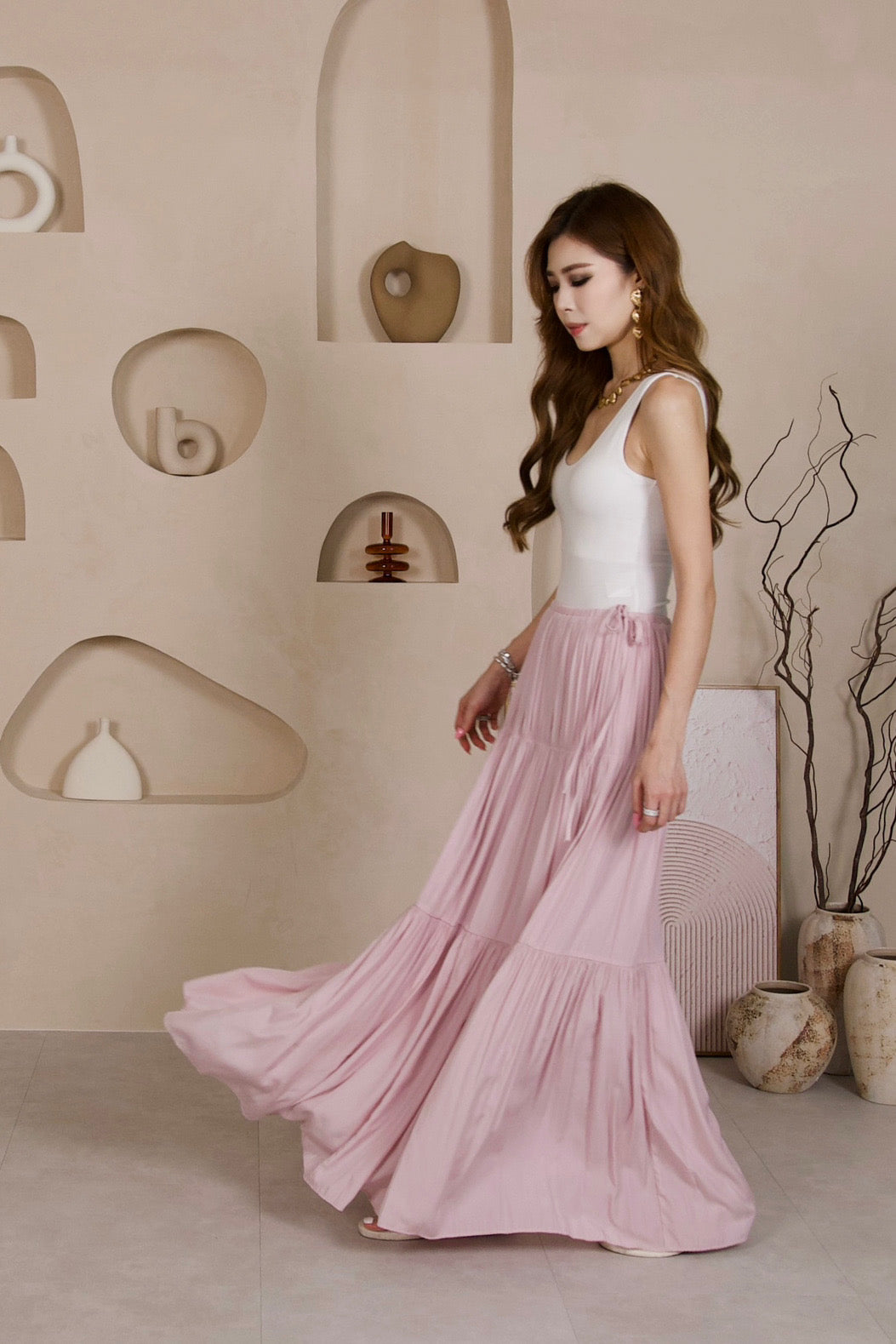Elora Tiered Maxi Skirt