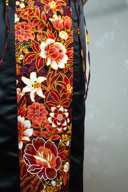 Crimson Glittery Batik Skirt