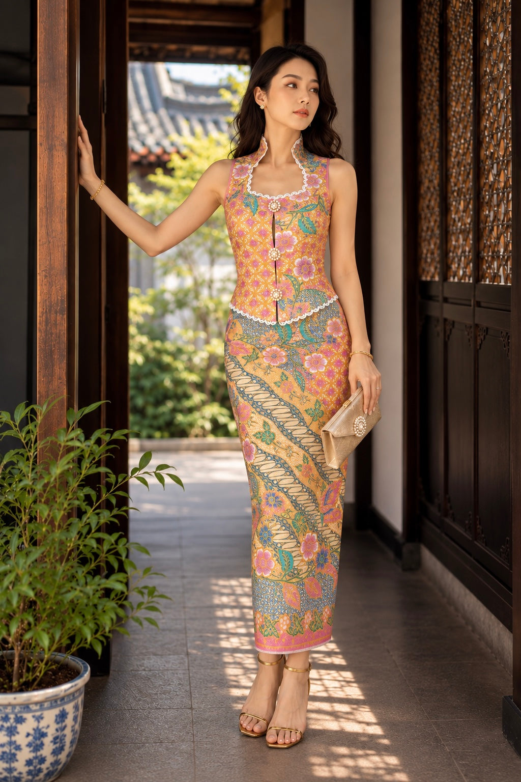 *Premium* Golden Sunset Batik Set