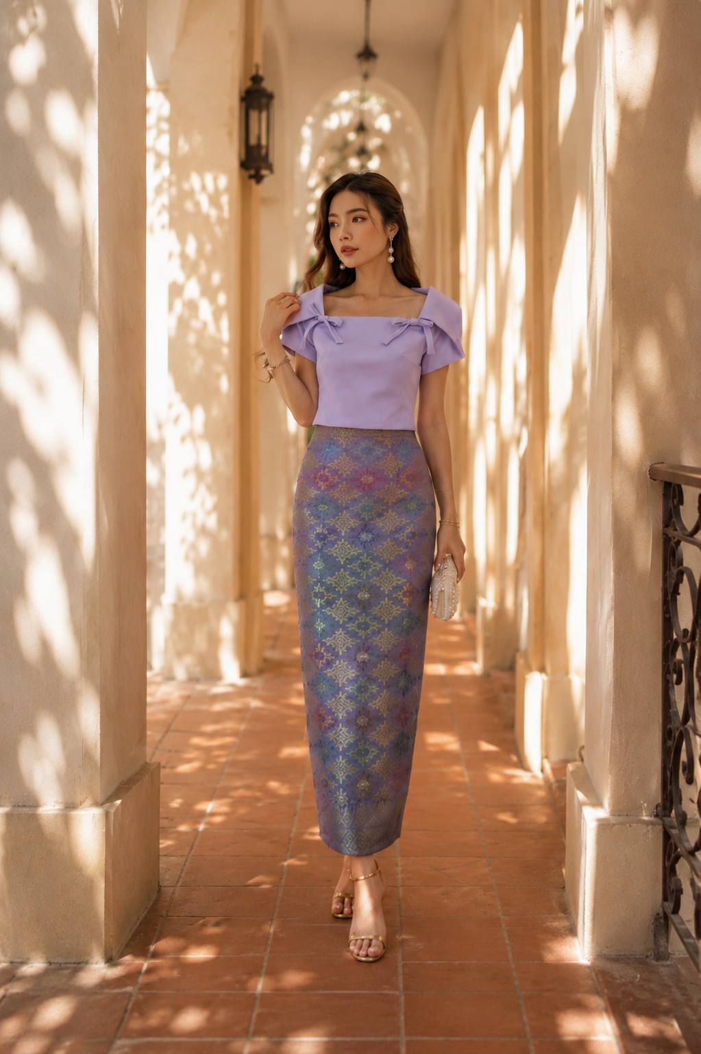 *PREMIUM* Lilac Empress Songket Set