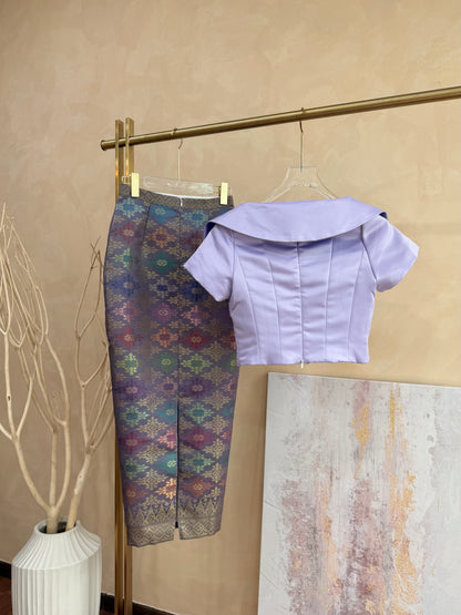 *PREMIUM* Lilac Empress Songket Set