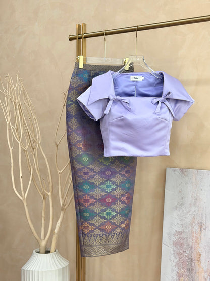 *PREMIUM* Lilac Empress Songket Set