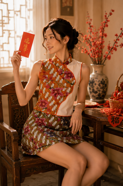 Orchid Batik Skort Set