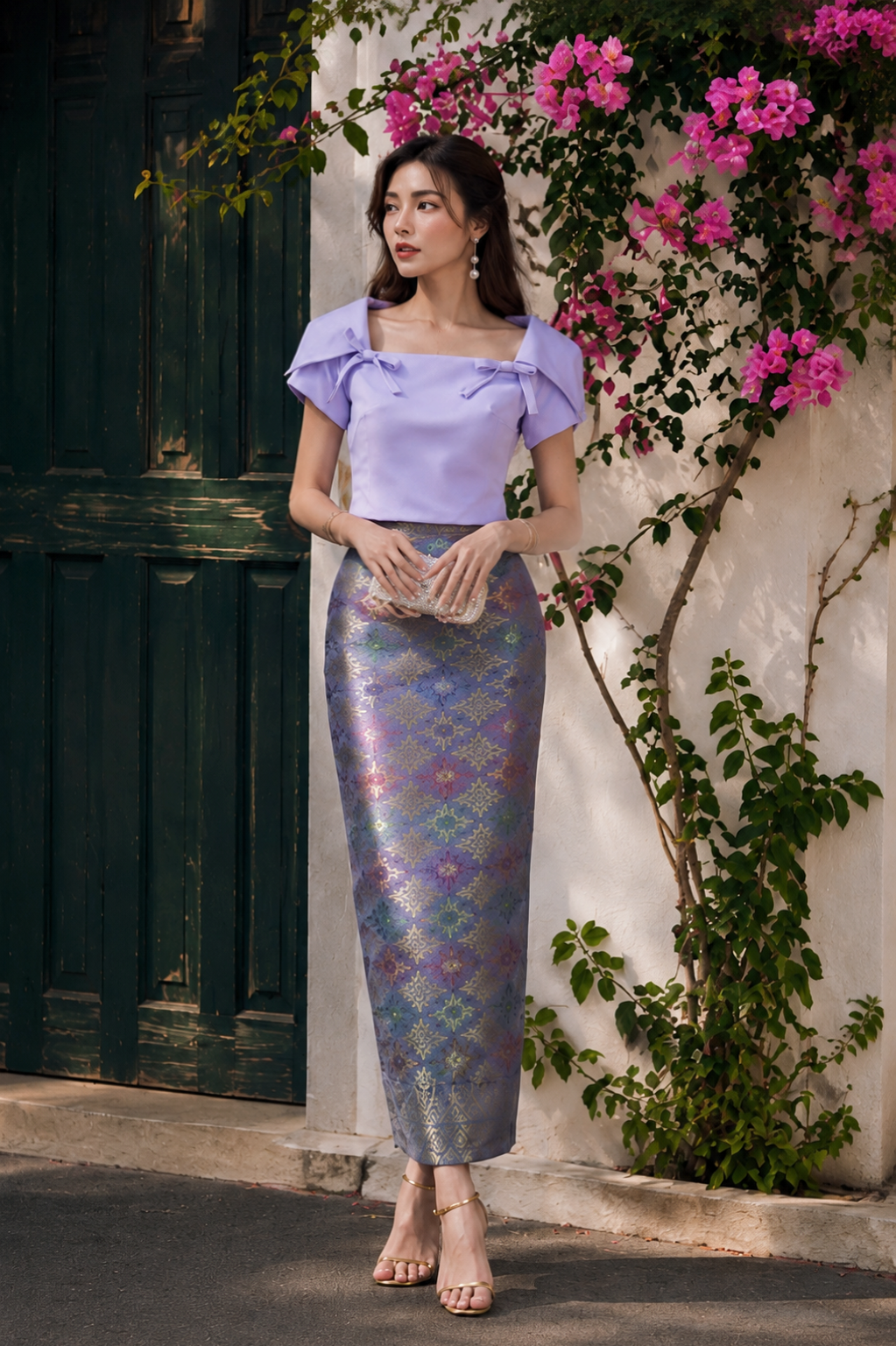 *PREMIUM* Lilac Empress Songket Set