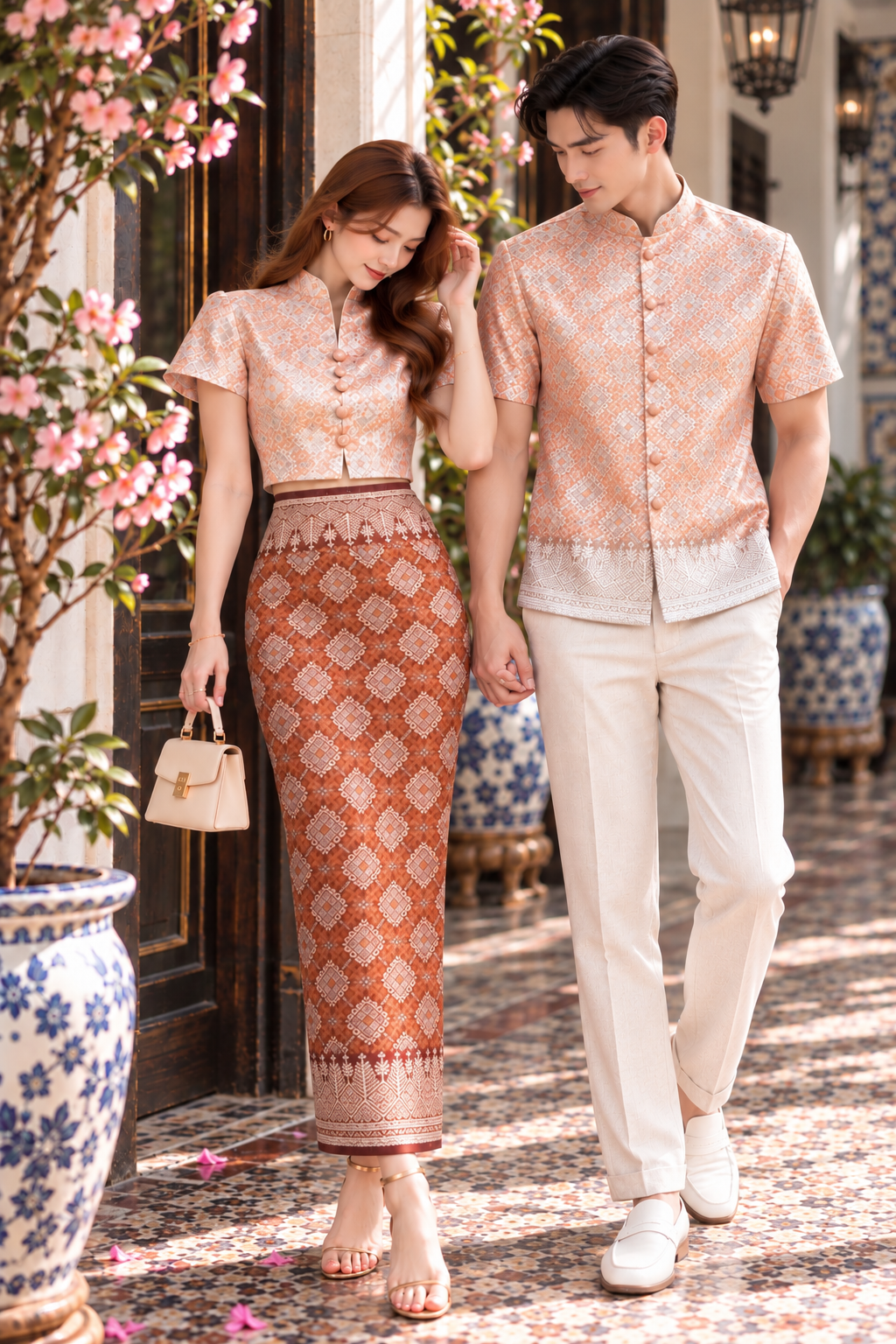 *PREMIUM* Auburn Thai Songket Set (Mix Sizes)