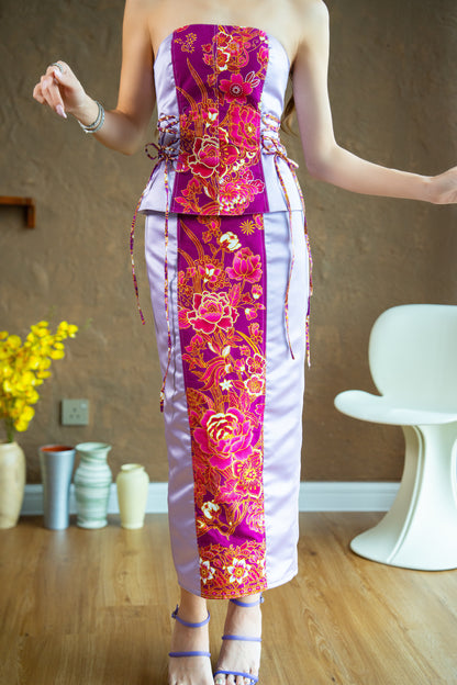 Blushberry Glittery Batik Skirt