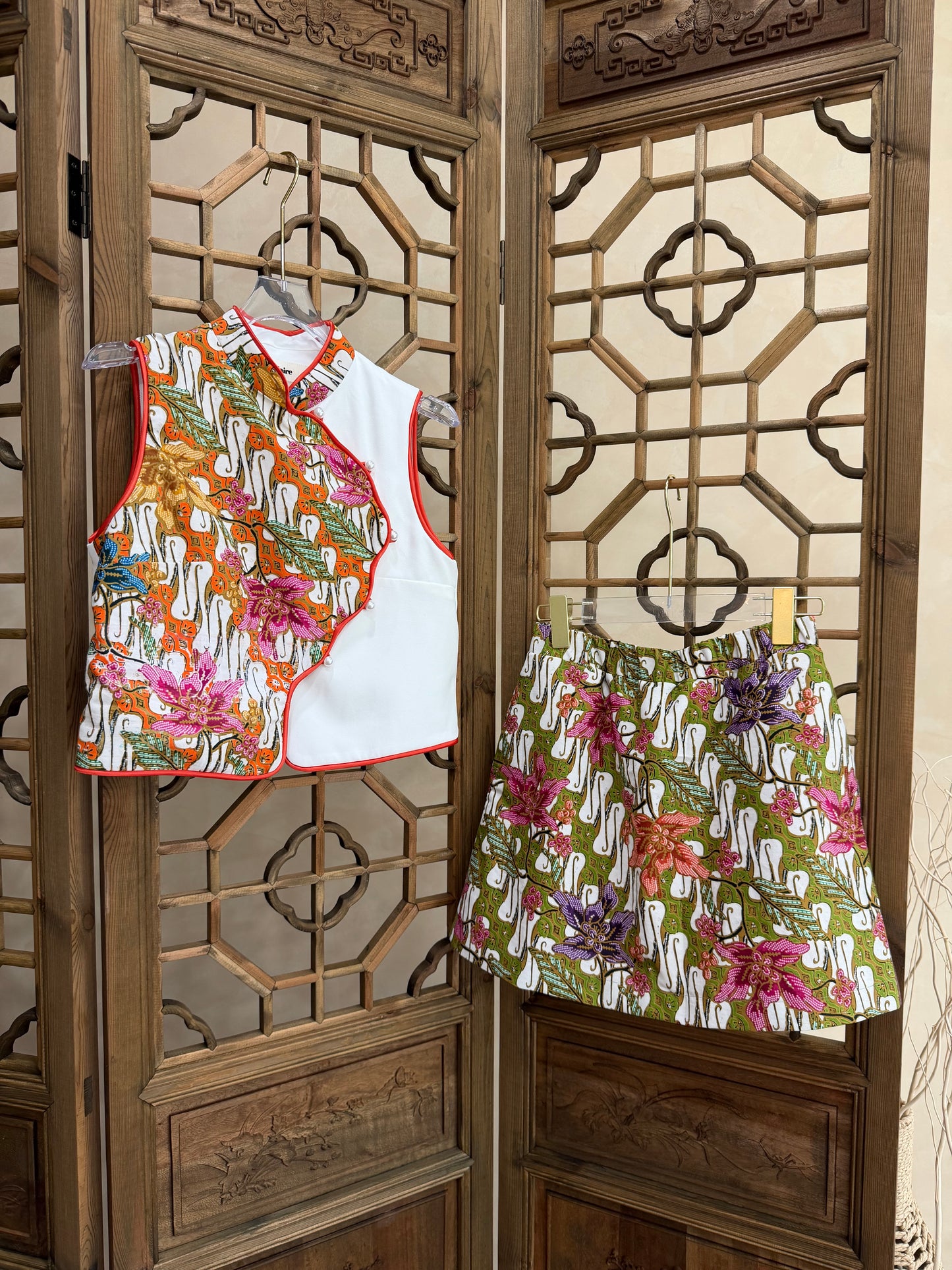 Orchid Batik Skort Set