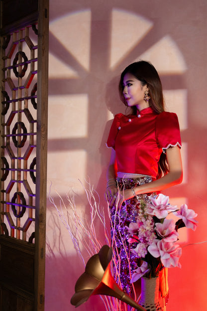 *Exclusive* Mei Li | Sequined Oriental Set
