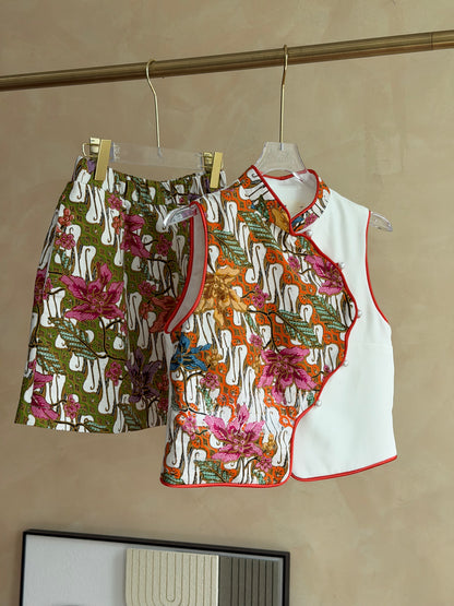 Orchid Batik Skort Set