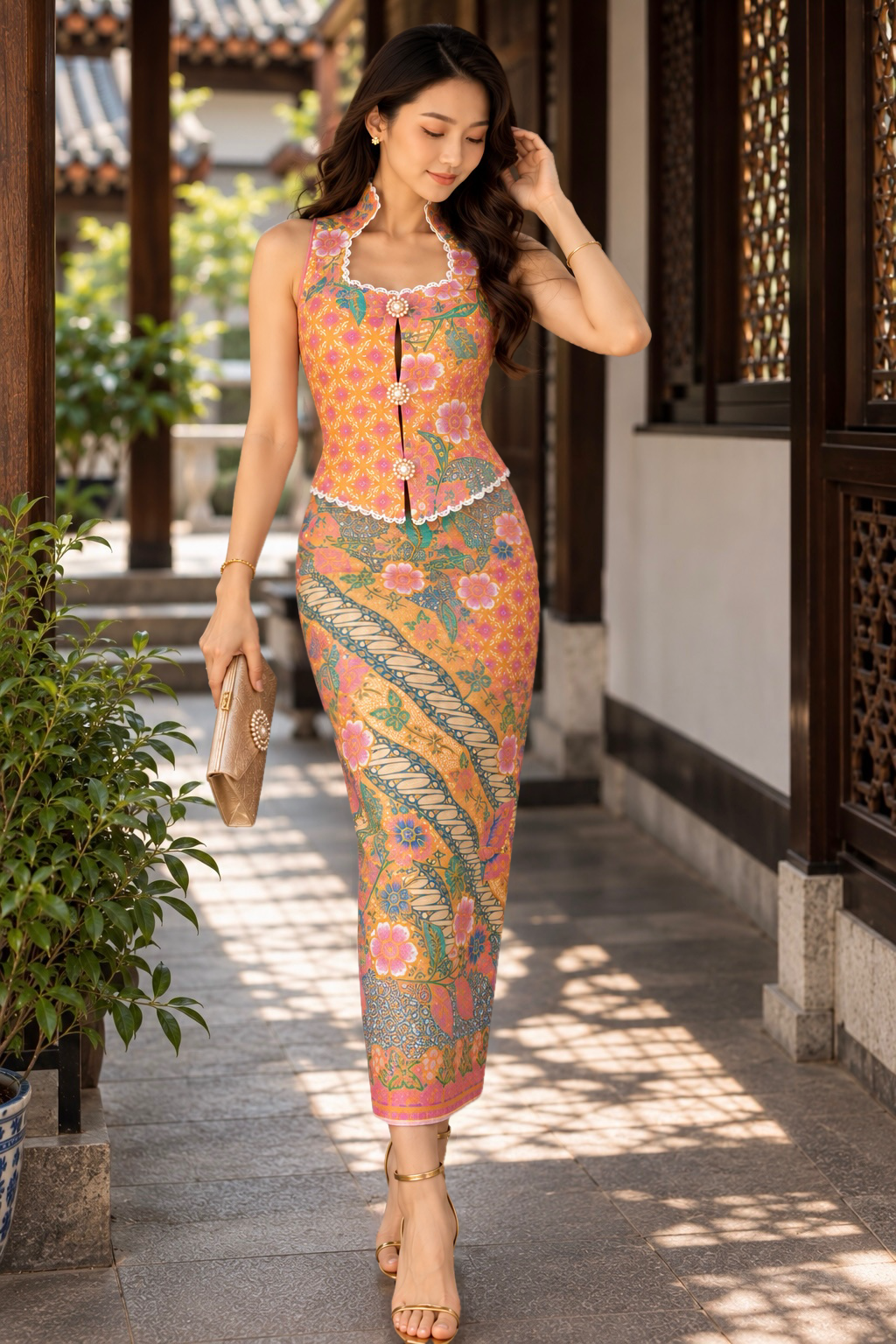 *Premium* Golden Sunset Batik Set