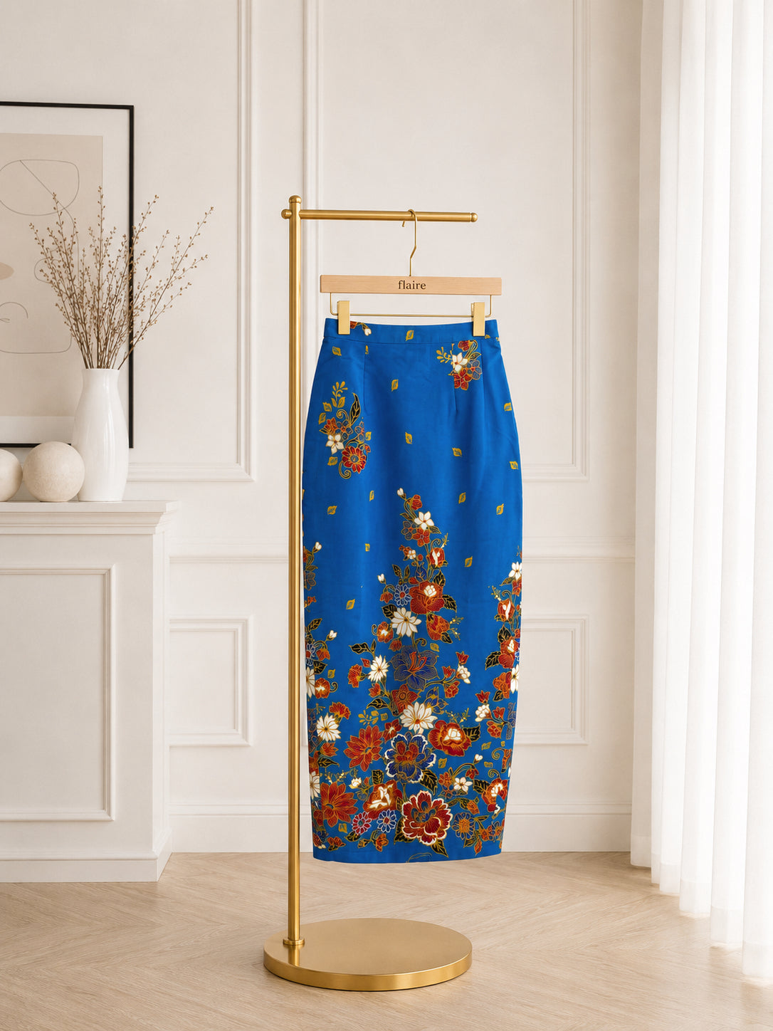 *Premium* Sapphire Glittery Batik Skirt