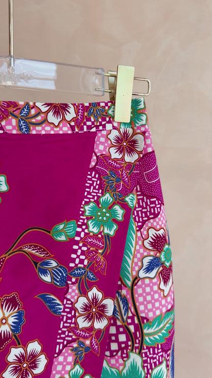 Dahlia Fuschia Batik Skirt